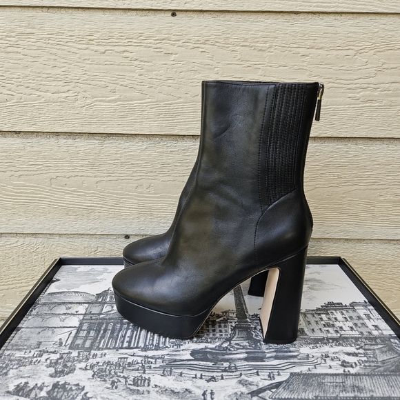 Lola Cruz black leather platform Leste boots EU 41 - Picture 3 of 11